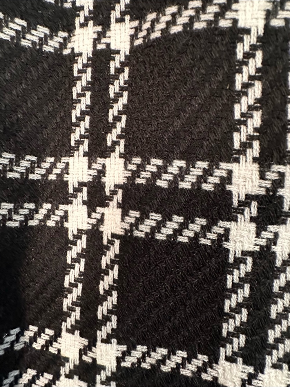 Black and White Plaid Pencil Skirt houndstooth business preppy tailored Y2K - Picture 5 of 13
